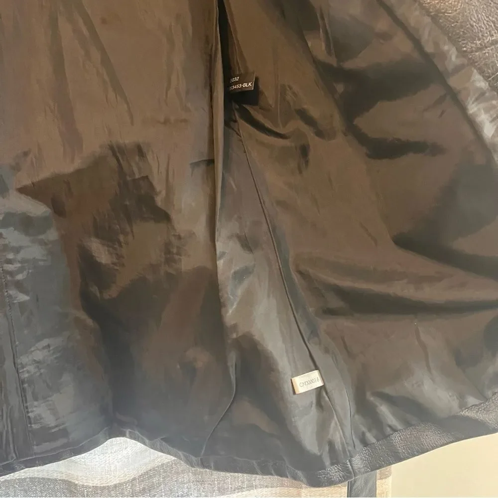 New‎ York & Company Black Leather Jacket Size Medium - Picture 9 of 10